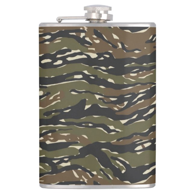 Petaca Patrón de camuflaje de rayas de tigre (Anverso)