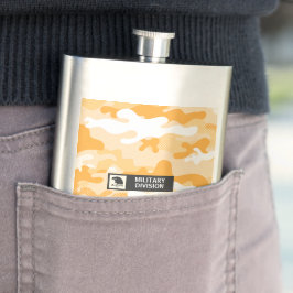 Petaca Patrón de camuflaje naranja militar 