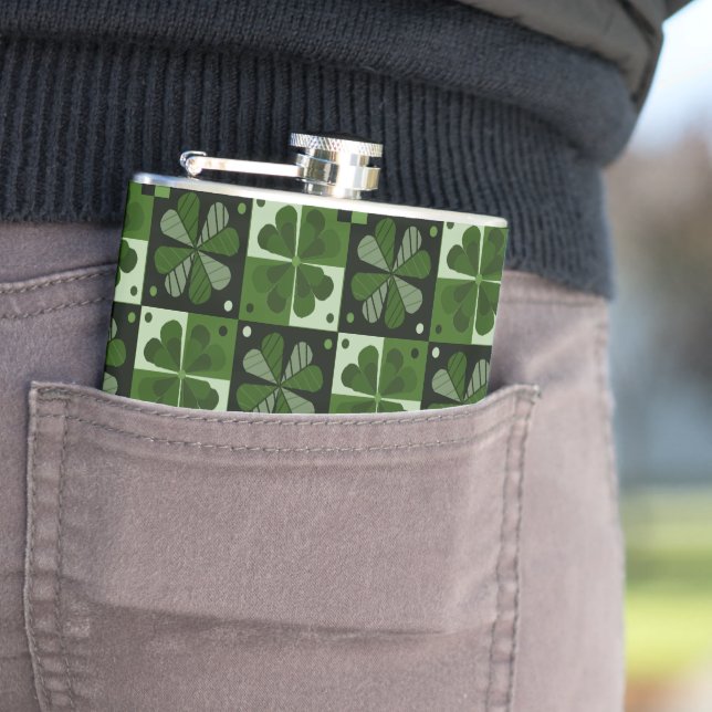 Petaca Patrón de cheques de Shamrock (In Situ)