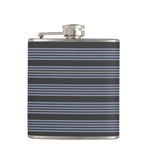 Petaca Patrón de cinco bandas de azul-gris y carbón veget