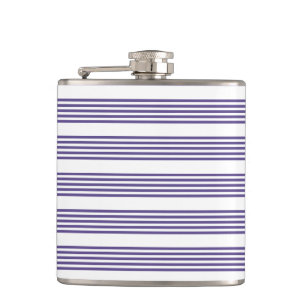 Petaca Patrón de cinco rayas ultravioleta y blanca
