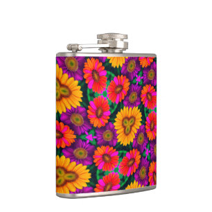 Petaca Patrón de Daisy Bouquet colorido