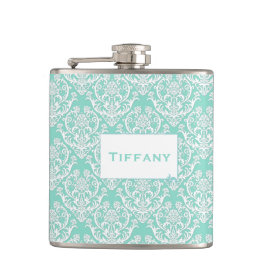 Petaca Patrón de Damasco Blanco clásico