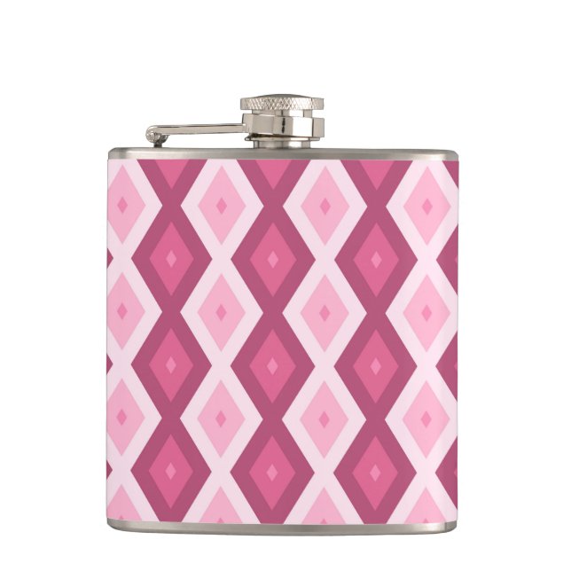 Petaca Patrón de diamante rosa (Anverso)