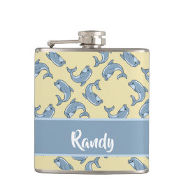 Petaca Patrón de dolpins azules