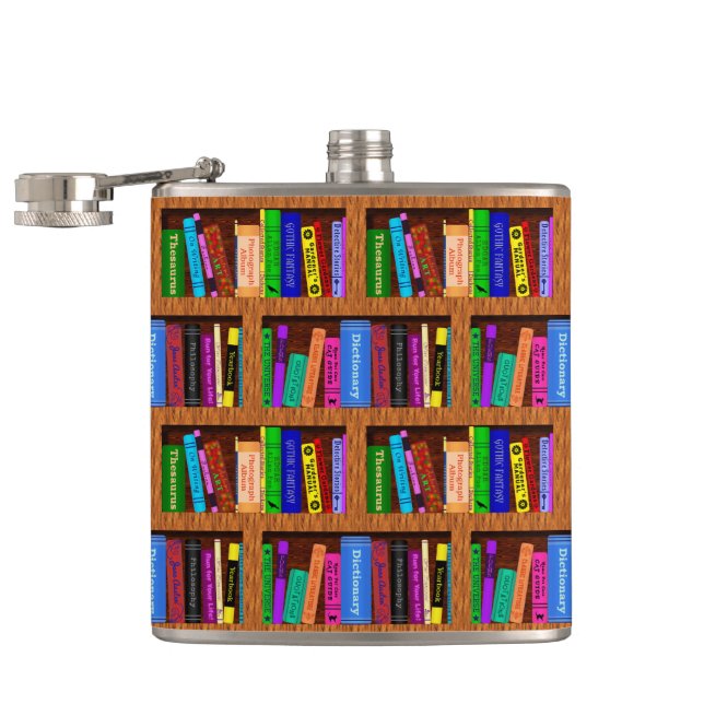 Petaca Patrón de estante de libros de biblioteca para lec (Abierto)