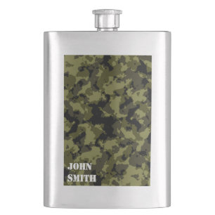 Petaca Patrón de estilo militar de camuflaje