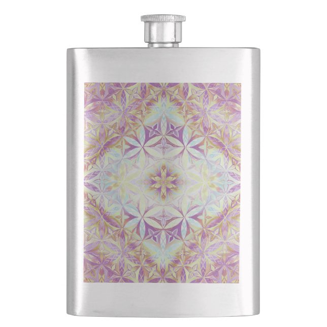 Petaca Patrón de Flor de la Vida (Anverso)