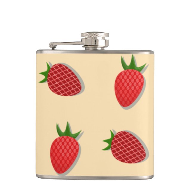 Petaca Patrón de fresa para buenas vibraciones en verano  (Anverso)