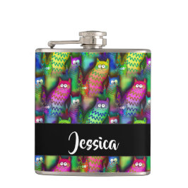 Petaca Patrón de gatos gradientes coloridos