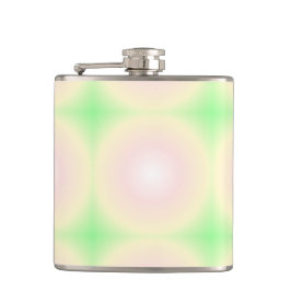 Petaca Patrón de gradiente óptico 3D blanco Rosa verde pá