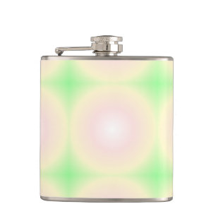 Petaca Patrón de gradiente óptico 3D blanco Rosa verde pá