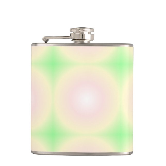 Petaca Patrón de gradiente óptico 3D blanco Rosa verde pá (Anverso)