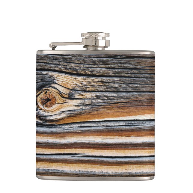 Petaca Patrón de grano de madera de Guay (Anverso)