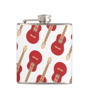 Petaca Patrón de guitarra roja