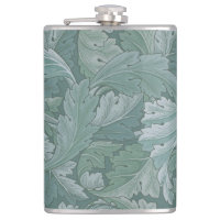 Patrón de hoja de acanto azul turquesa de William