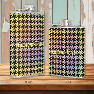 Petaca Patrón de Houndstooth Arcoíris