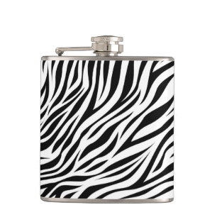 Petaca Patrón de impresión de piel de animal cebra-15391