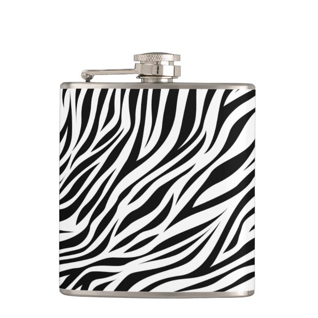 Petaca Patrón de impresión de piel de animal cebra-15391 (Anverso)