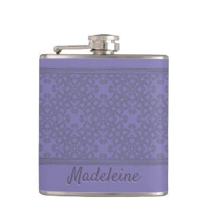 Petaca Patrón de lavanda personalizado