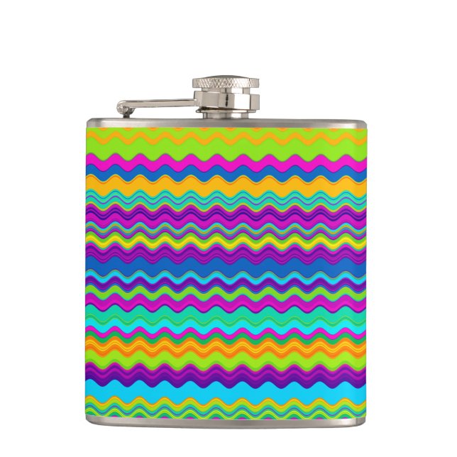 Petaca Patrón de línea ondulada multicolor (Anverso)