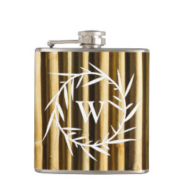 Petaca Patrón de líneas verticales monográficas de bambú 