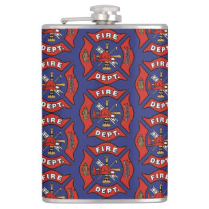 Petaca Patrón de logotipos del Departamento de Bomberos