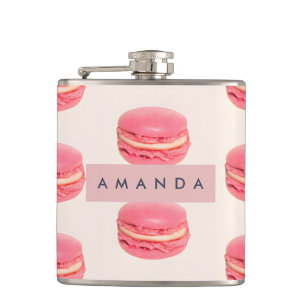 Petaca Patrón de Macaron Rosa Moda Pastel Personalizado
