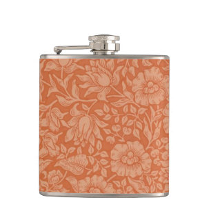 Petaca Patrón de Malva de William Morris: Floral Terracot