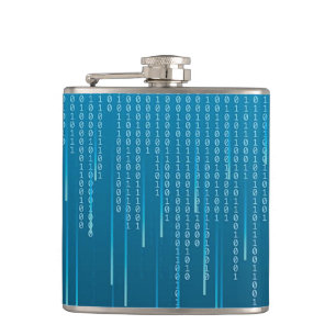 Petaca Patrón de matriz en azul