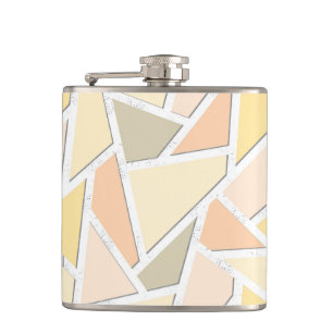 Petaca Patrón de mosaico amarillo limón