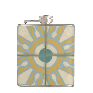 Petaca Patrón de mosaico decorativo del viejo mundo