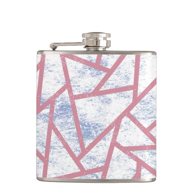 Petaca Patrón de mosaico rosa y azul (Anverso)