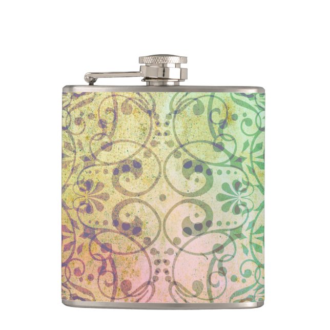 Petaca Patrón de ornamento de ARTE antiguo para su diseño (Anverso)