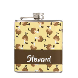 Petaca Patrón de pájaro pardo