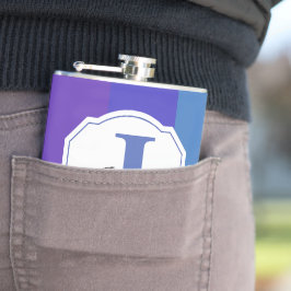 Petaca Patrón de paleta azul moderno