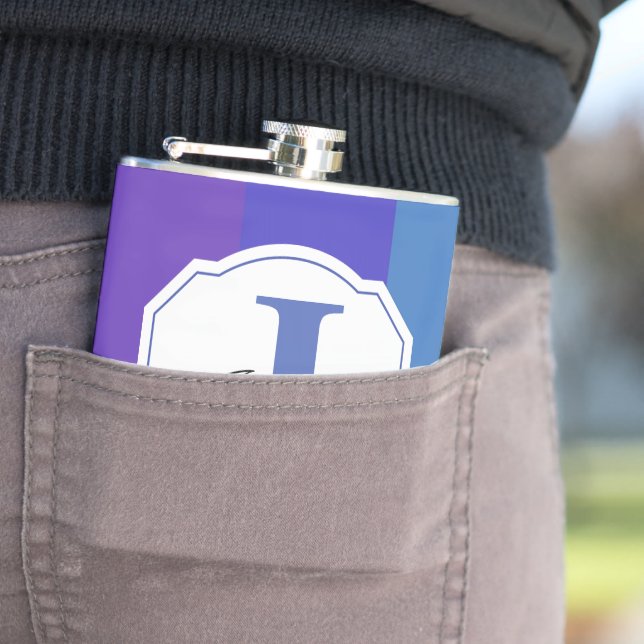 Petaca Patrón de paleta azul moderno (In Situ)