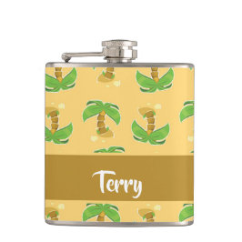 Petaca Patrón de palmeras tropicales