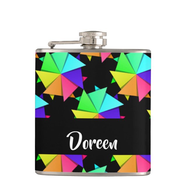 Petaca Patrón de papel plegado colorido (Anverso)