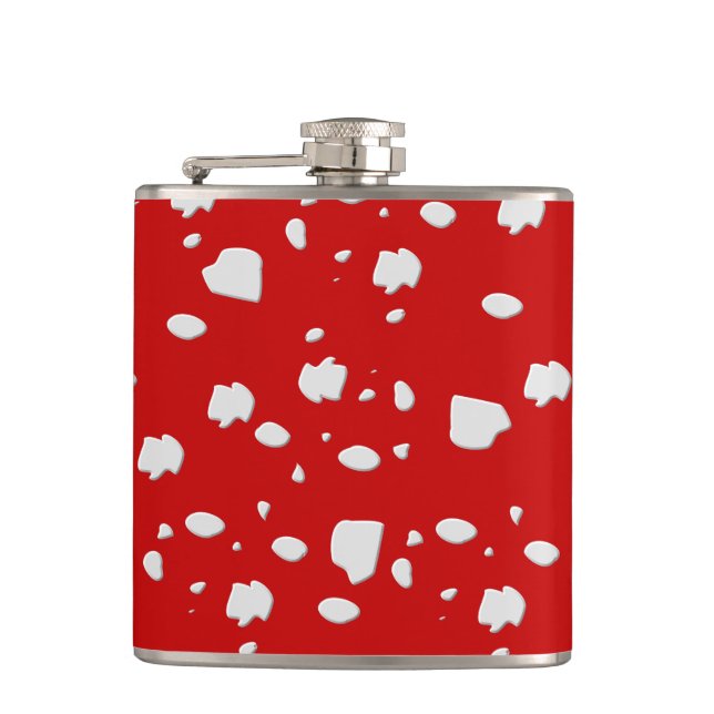 Petaca patrón de puntos con hongo de toadstool rojo (Anverso)