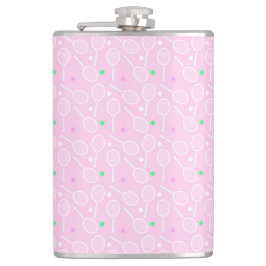 Petaca Patrón de raqueta de tenis rosado