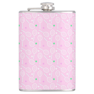 Petaca Patrón de raqueta de tenis rosado