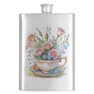Petaca Patrón de ventilación floral - Agua suave arte Boh