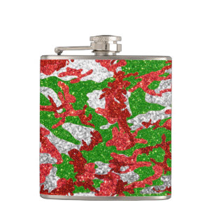 Petaca Patrón De Xmas Plateado De Haus Of Camo