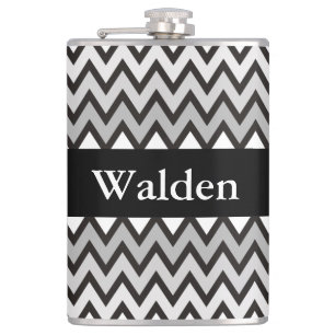 Petaca patrón en ZIGZAG - negro blanco gris + tu idea