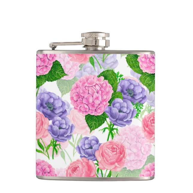 Petaca Patrón floral de acuarela (Anverso)