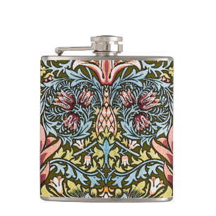 Petaca Patrón floral de cabeza de serpiente de William Mo