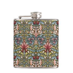 Petaca Patrón floral de cabeza de serpiente de William Mo