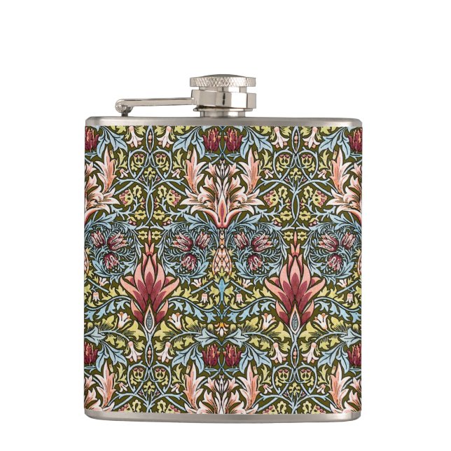 Petaca Patrón floral de cabeza de serpiente de William Mo (Anverso)