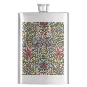 Petaca Patrón floral de cabeza de serpiente de William Mo